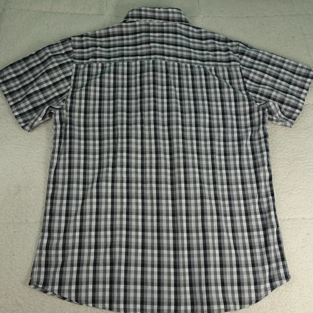 Levi's Black/White Pearl Snap Bup Shirt X-Large